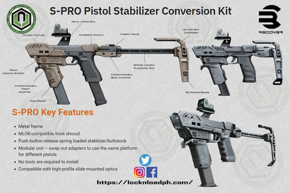 Recover Tactical S-PRO Pistol Stabilizer Conversion Kit