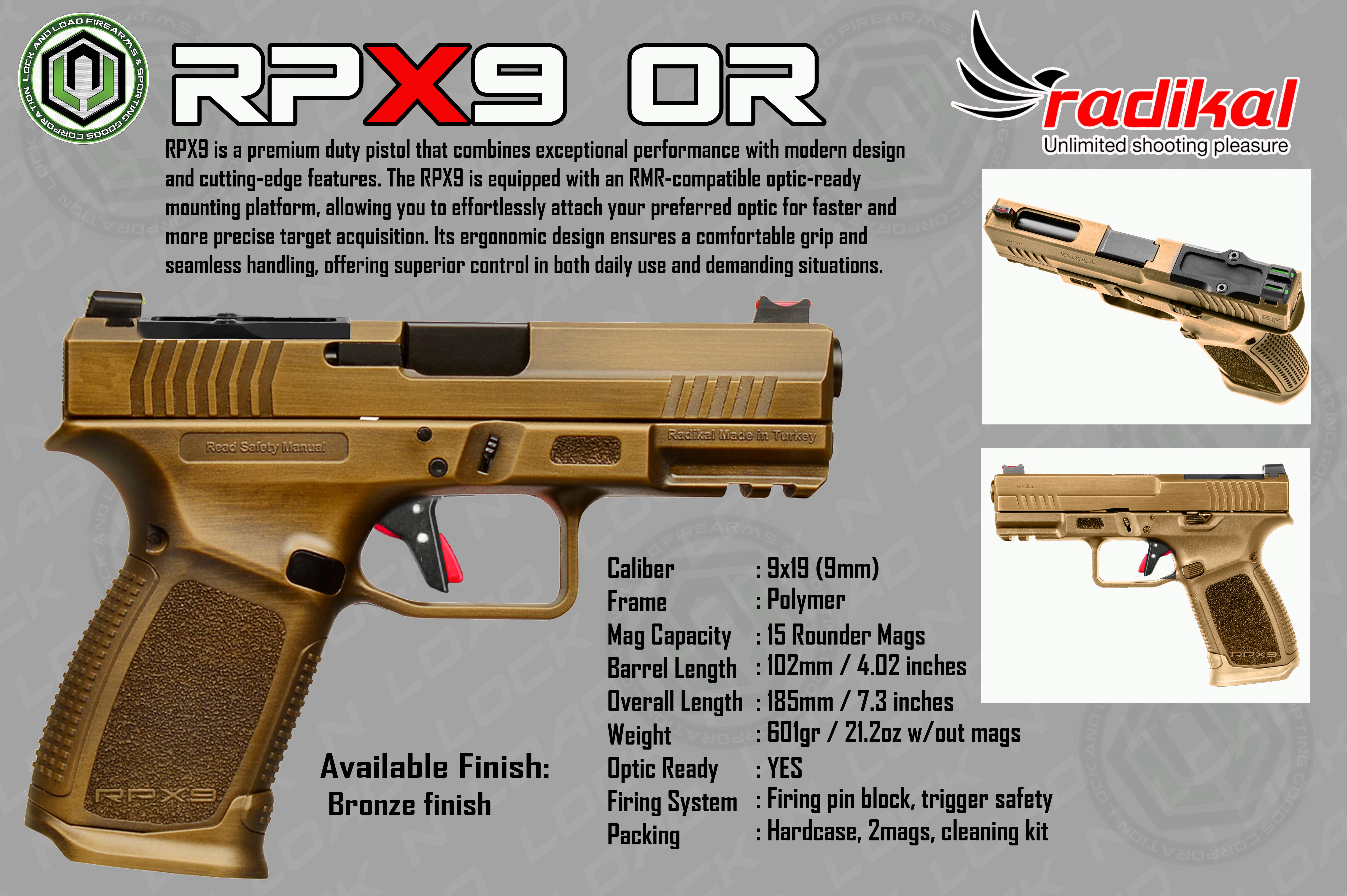 Redical Rxp 9 Radikal RPX9 - Bronze – Lock N Load Philippines