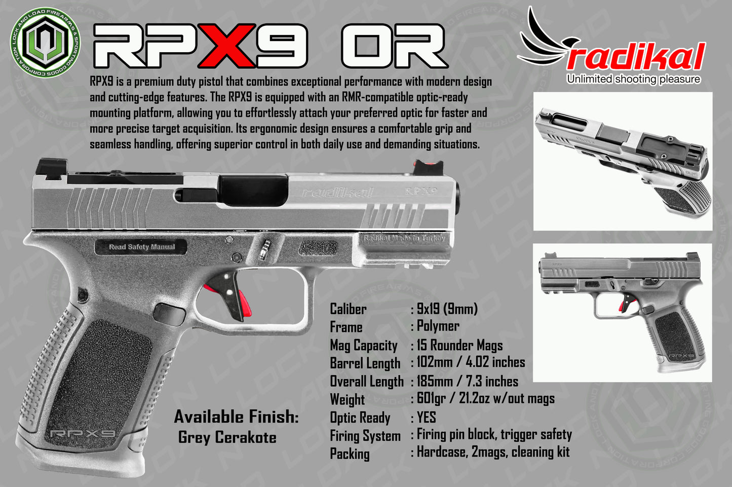 Radikal RPX9 - Grey Cerakote